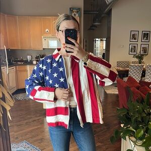 Vintage American Flag Jacket (Brand: Limited Edition)